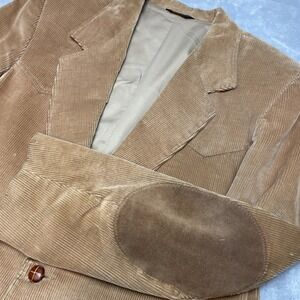 Vtg Pioneer Wear Sport Coat  Mens 40 Brown Corduroy Leather Patch Western Cowboy